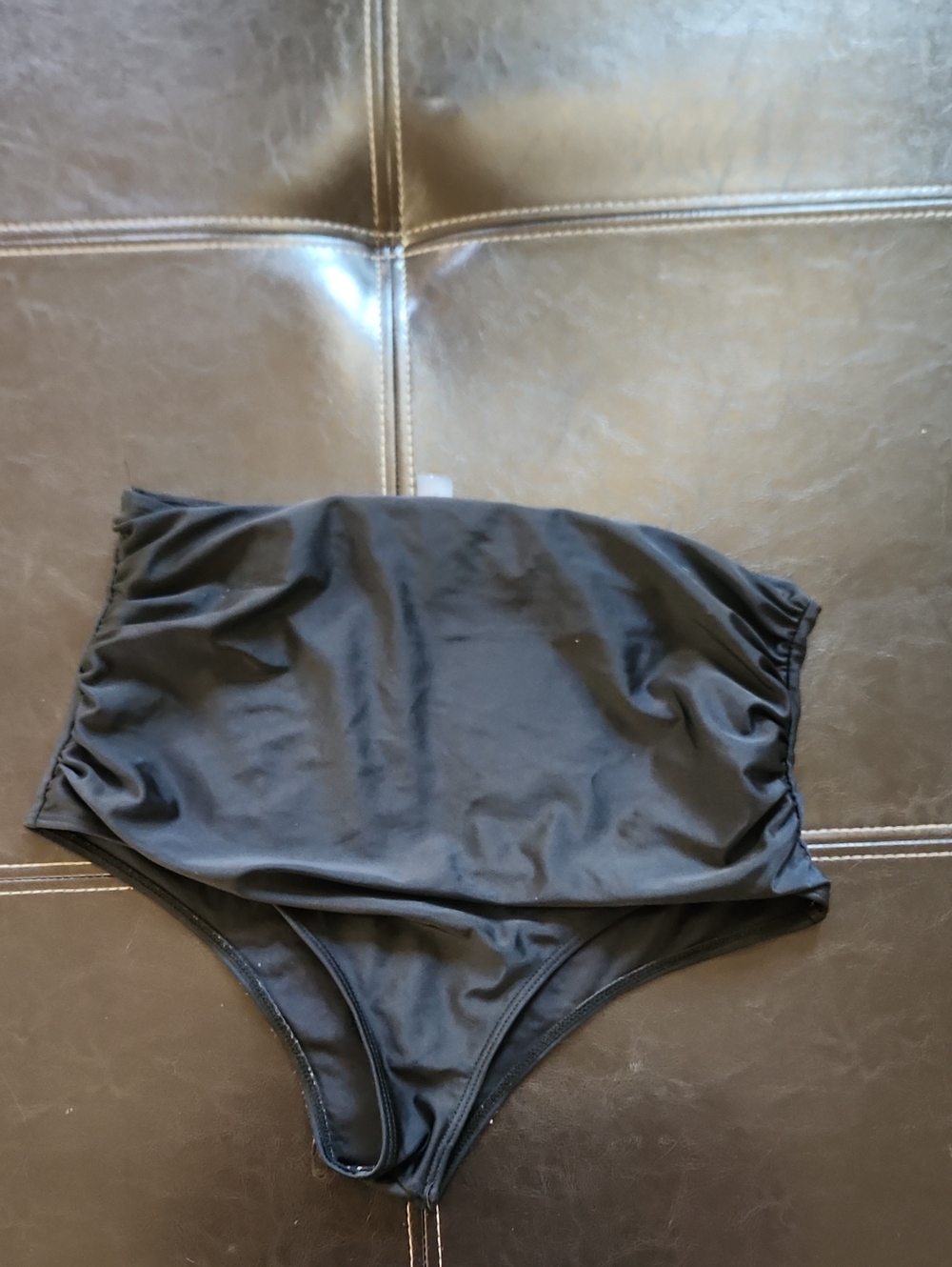 High-Waist Black Women’s Swim Bottoms